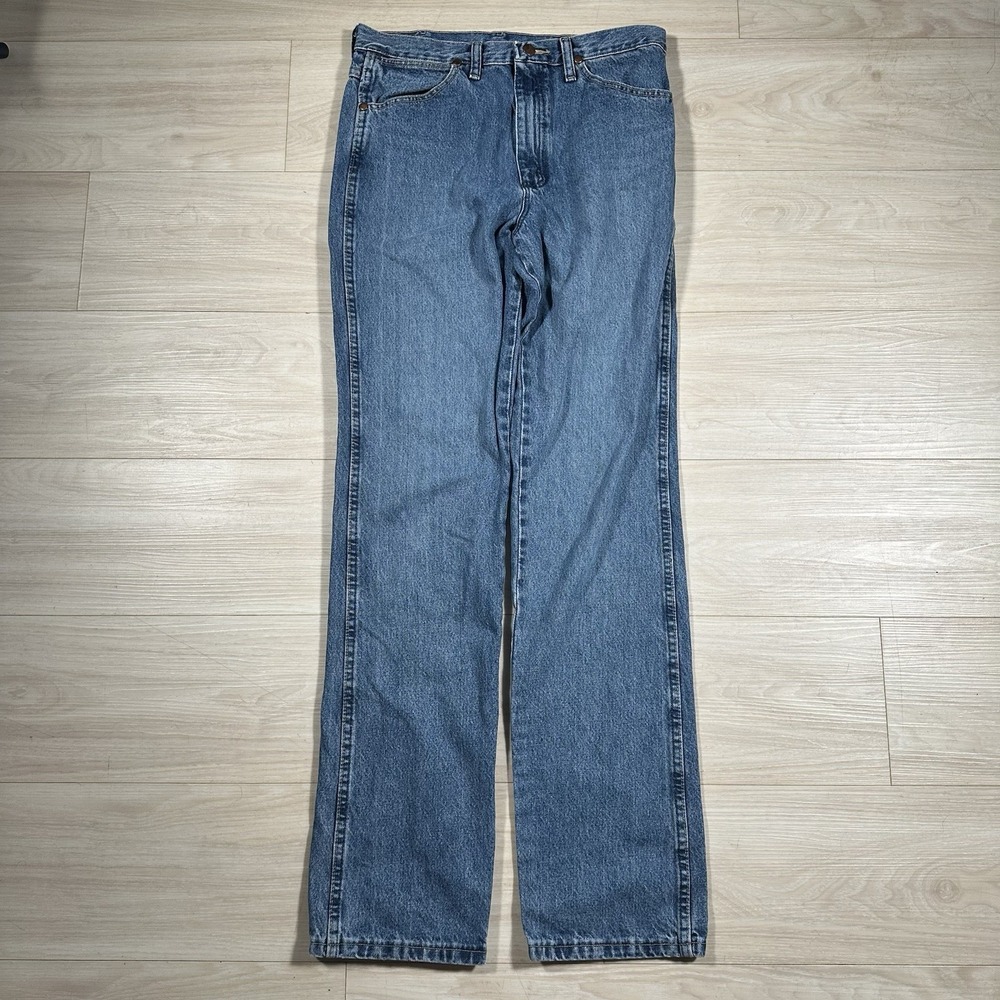 Wrangler Jeans Mens 32x35 Blue Denim 13MWZ Cowboy Cut Original Fit‎ Western